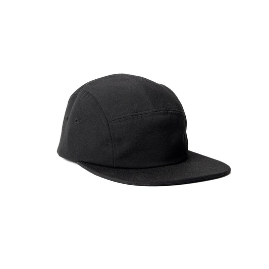 recycled-poly-flat-brim-5-panel-hat-j0 Web_PDP-FlatBrim5PanelHat_Studio_Front_Black.jpg